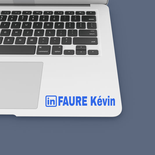 Autocollant Linkedin + Texte