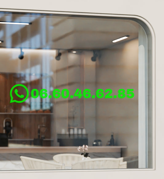 Autocollant Whatsapp + Texte